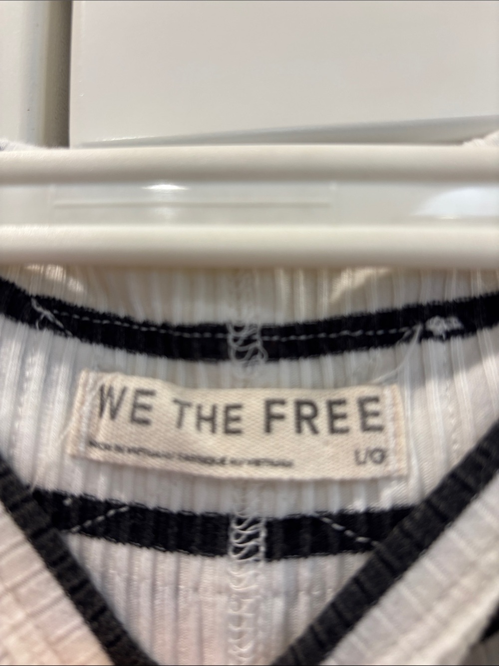 We The Free Black & White Striped Ribbed Tank - Picture 2 of 2